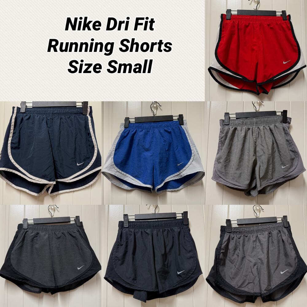 7 Pairs of Nike Dri-Fit Running Shorts with liner Womens Size Small